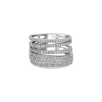 18K White Gold Diamond Ring III // Ring Size: 6.5 // New