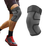 Knee Compression 2.0 Extra Support Sleeve With Gel Grip // Gray (Small)