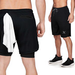 Men's Essential Lightweight Fitness Shorts // Black (Medium)