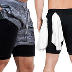 Men's Essential Lightweight Fitness Shorts // Black (Medium)