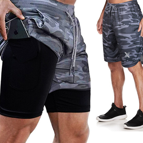 Men's Essential Lightweight Fitness Shorts // Gray (Medium)