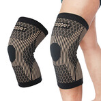 Copper Breathable Recovery Knee Support Brace Sleeve (Small)