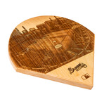 Laser Engraved Wood Plate // MLB Stadium // Atlanta Braves