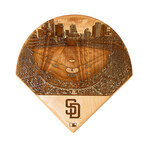 Laser Engraved Wood Plate // MLB Stadium // San Diego Padres
