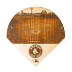 Laser Engraved Wood Plate // MLB Stadium // Boston Red Sox