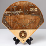 Laser Engraved Wood Plate // MLB Stadium // Houston Astros