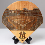 Laser Engraved Wood Plate // MLB Stadium // New York Yankees