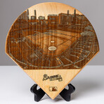 Laser Engraved Wood Plate // MLB Stadium // Atlanta Braves