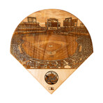 Laser Engraved Wood Plate // MLB Stadium // New York Mets