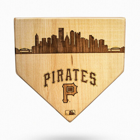 Laser Engraved Home Plate // Skyline Series // Pittsburgh Pirates