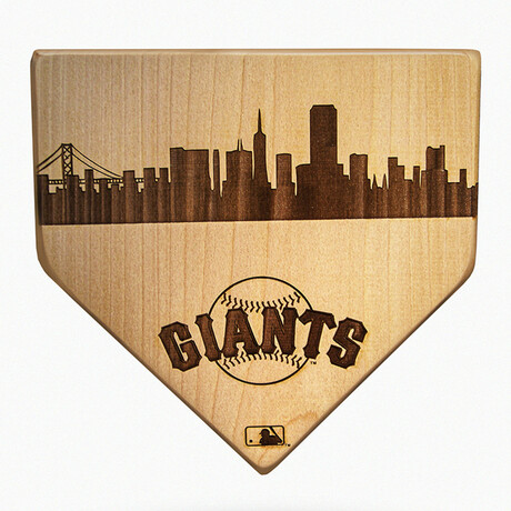 Laser Engraved Home Plate // Skyline Series // San Francisco Giants
