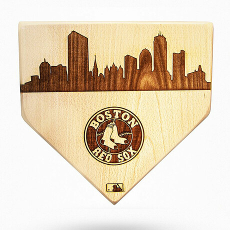 Laser Engraved Home Plate // Skyline Series // Boston Red Sox