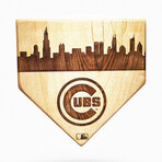 Laser Engraved Home Plate // Skyline Series // Chicago Cubs