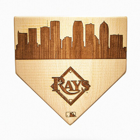 Laser Engraved Home Plate // Skyline Series // Tampa Bay Rays