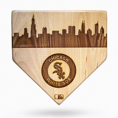 Laser Engraved Home Plate // Skyline Series // Chicago White Sox