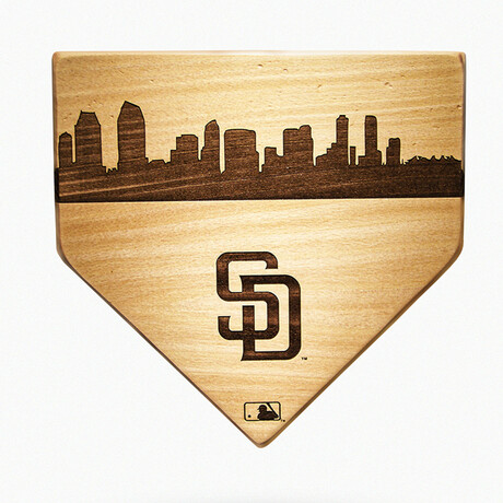 Laser Engraved Home Plate // Skyline Series // San Diego Padres