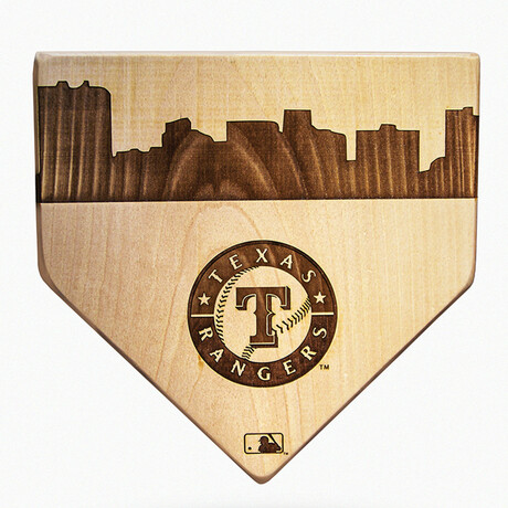 Laser Engraved Home Plate // Skyline Series // Texas Rangers