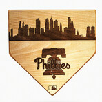 Laser Engraved Home Plate // Skyline Series // Philadelphia Phillies