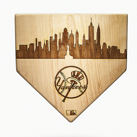 Laser Engraved Home Plate // Skyline Series // New York Yankees
