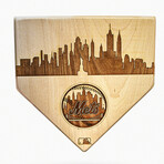 Laser Engraved Home Plate // Skyline Series // New York Mets
