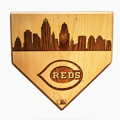 Laser Engraved Home Plate // Skyline Series // Cincinnati Reds
