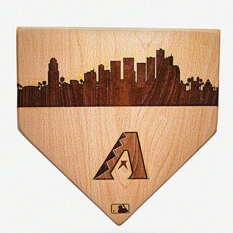 Laser Engraved Home Plate // Skyline Series // Arizona Diamondbacks