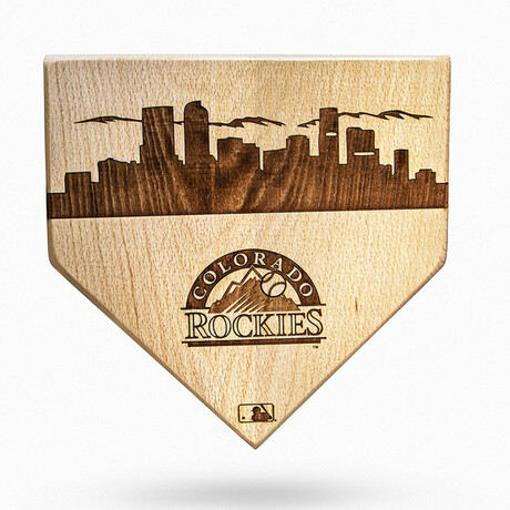 Laser Engraved Home Plate // Skyline Series // Colorado Rockies