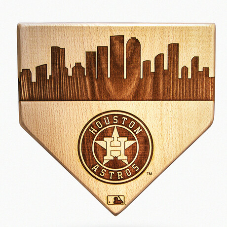 Laser Engraved Home Plate // Skyline Series // Houston Astros