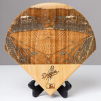 Laser Engraved Wood Plate // MLB Stadium // Los Angeles Dodgers