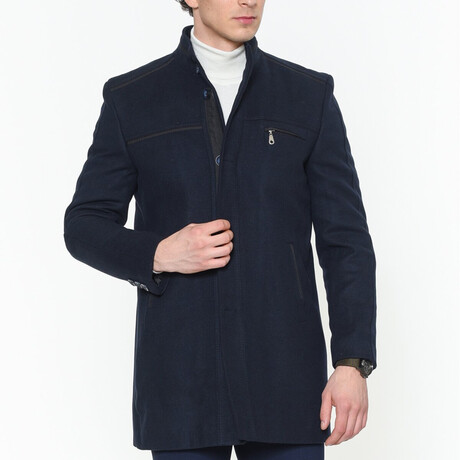 London Overcoat // Dark Blue (2X-Large)