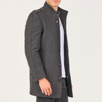 Seville Overcoat // Patterned Black (Small)