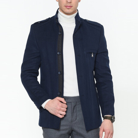 Seville Overcoat // Dark Blue (Small)
