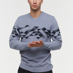 Norman Sweater // Pale Blue + Navy (M)