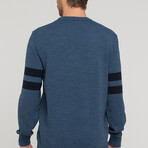 Cole Sweater // Denim + Light Gray + Navy (S)