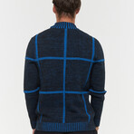 Marcel Sweater // Black + Blue (2XL)