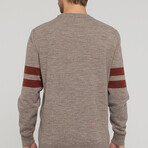 Cole Sweater // Beige + Light Beige + Brick (XL)