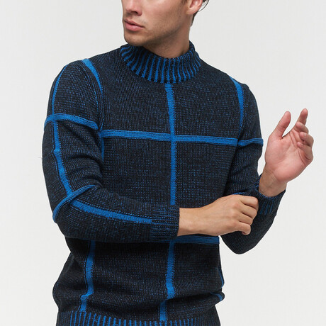 Marcel Sweater // Black + Blue (XS)