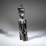 Genuine Wooden Yaka Statue // Kneeling Woman