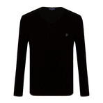 Thomas V-Neck Sweater // Black (XL)