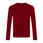 Abu V-Neck Sweater // Bordeaux (3XL)