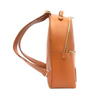 Circular Backpack // Medium // Terracotta + Gold Zipper