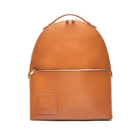 Circular Backpack // Medium // Terracotta + Gold Zipper