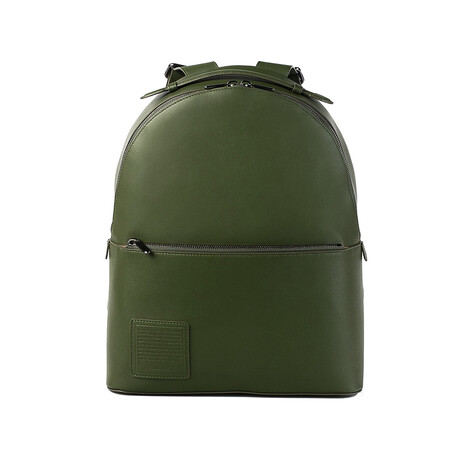 Circular Backpack // Medium // Moss + Gunmetal Zipper