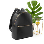 Circular Backpack // Medium // Black + Gold Zipper