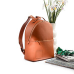 Circular Backpack // Medium // Terracotta + Gold Zipper