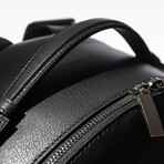 Circular Backpack // Medium // Black + Gunmetal Zipper