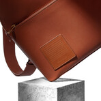 Circular Backpack // Medium // Terracotta + Gold Zipper