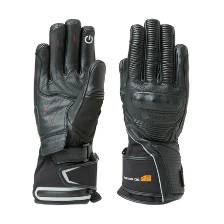 Heated Waterproof Leather Reinforced Gloves // Black (Medium)