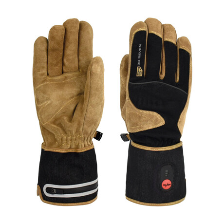 Heated Heavy Duty Reinforced Gloves // Brown (X-Small)