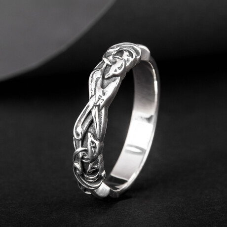 Viking Ornament Ring V2 // Silver (6)
